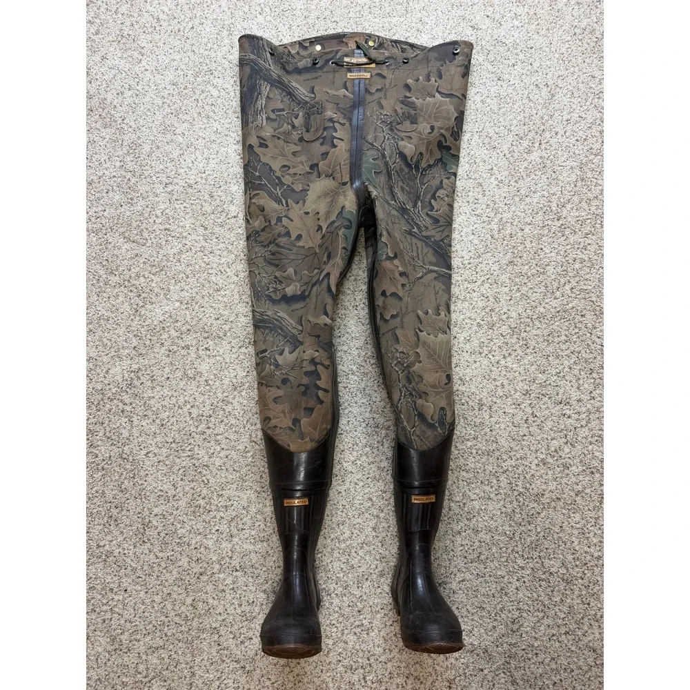 Hodgman Wadewell Vintage Waders Mens Camo Insulated‎ Hunting Fishing